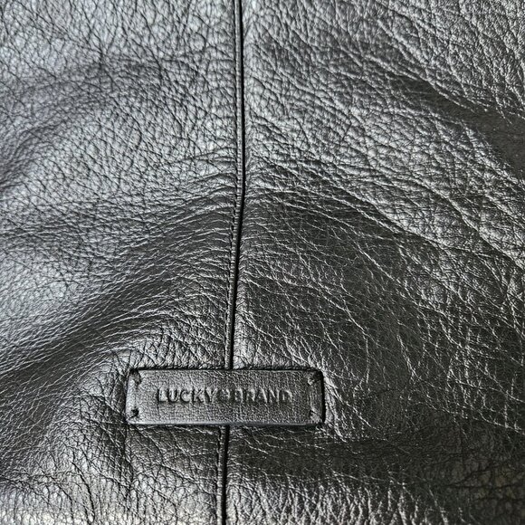 Lucky Brand Leather Studded Shoulder Tote Bag - Picture 6 of 9